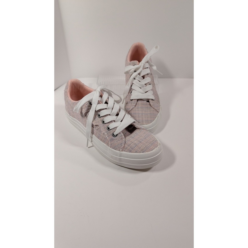 Rocket Dog Mellow Pink Blue Woven Fabric Low Top Sneakers Womens 9 C317/0522